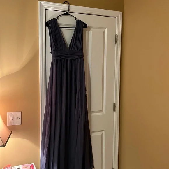 heavenly hues light grey maxi dress Champagne Cowl Neck Backless Satin Mini Dress
